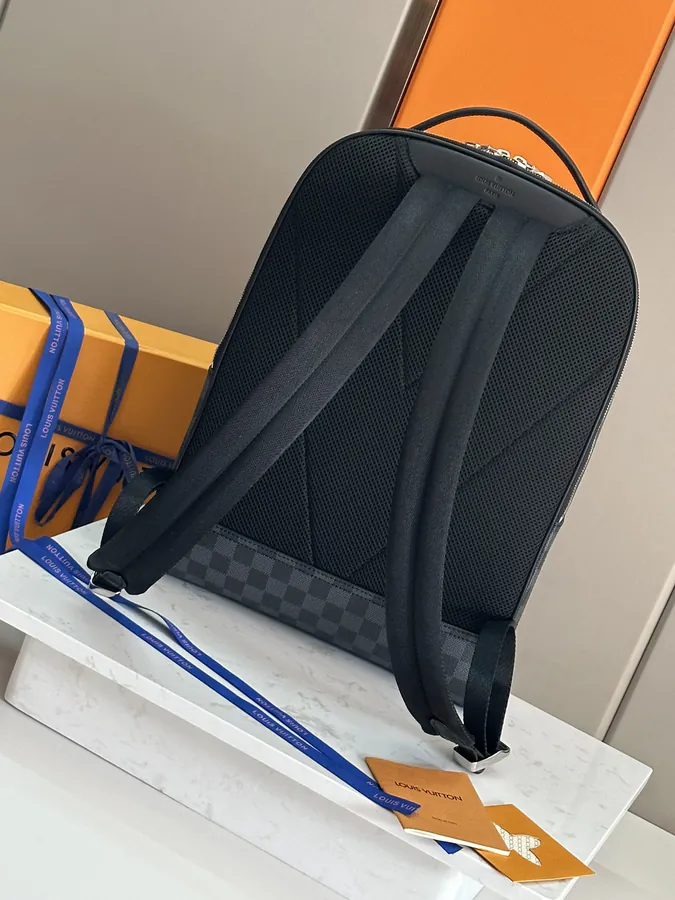 Black Grained Avenue Tote Damier Graphite Canvas