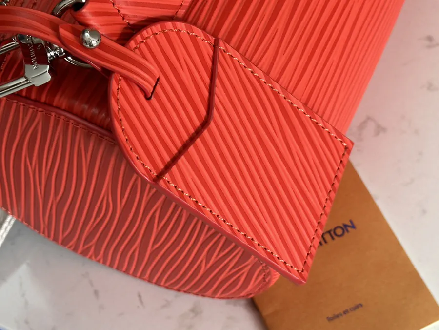 Aly Soft Polochon Handbag Epi XL Pattern, Orange