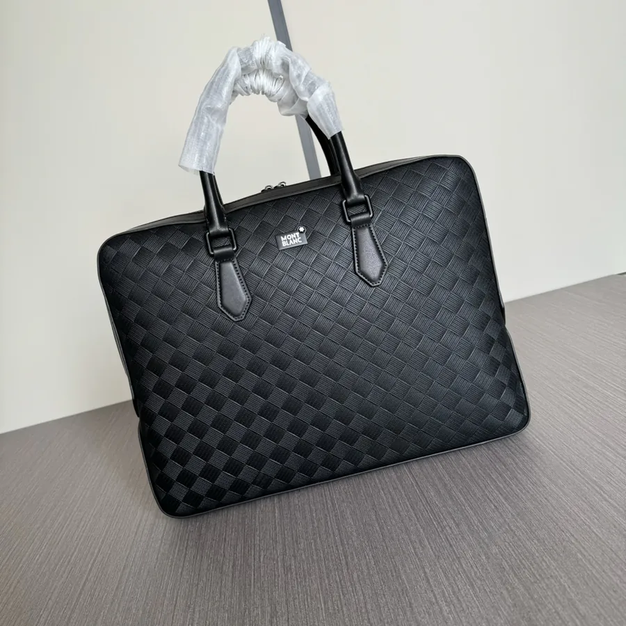 Mondaine Executive Briefcase Premium Italian Calfskin, Black, 8431 1