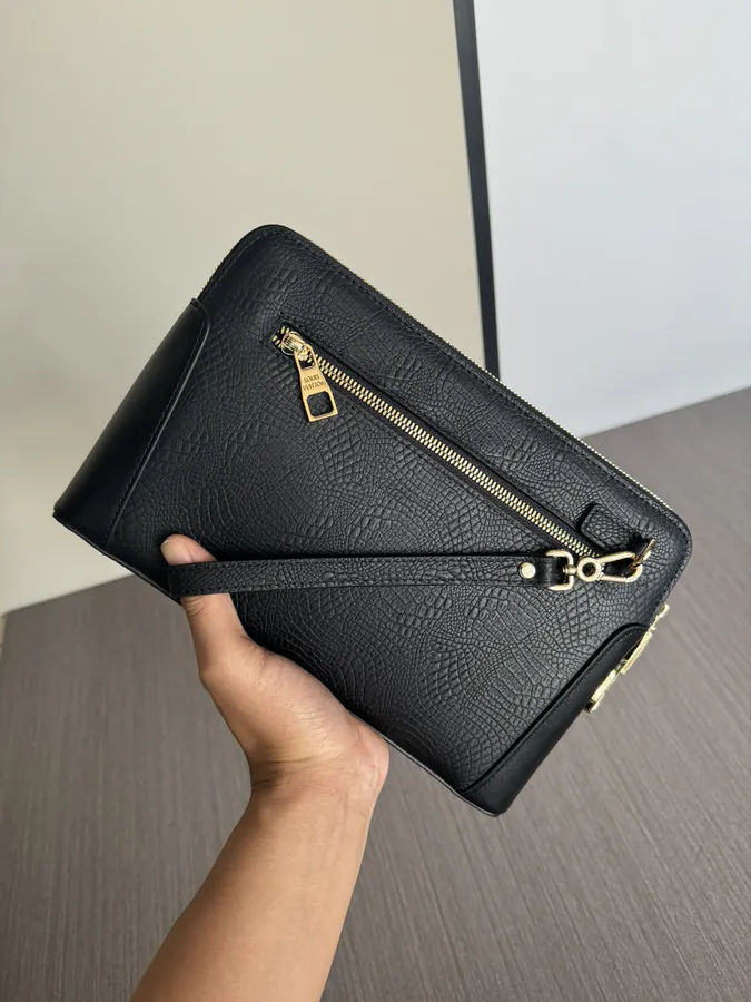 LV Double Zip Password Lock Bucket Bag