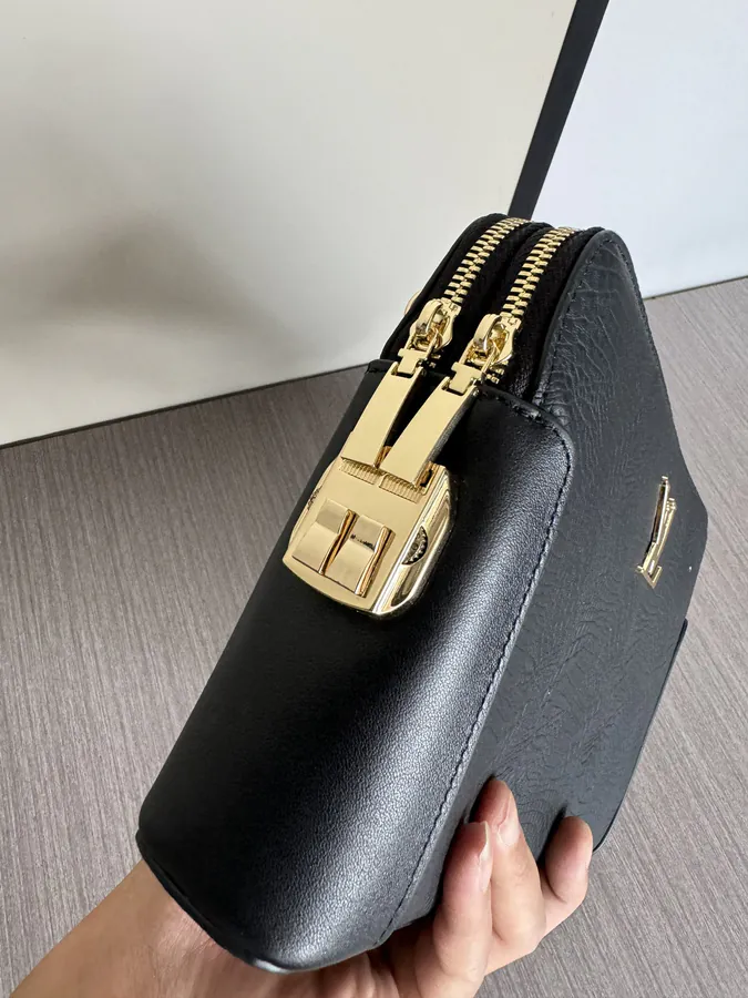 LV Double Zip Password Lock Bucket Bag