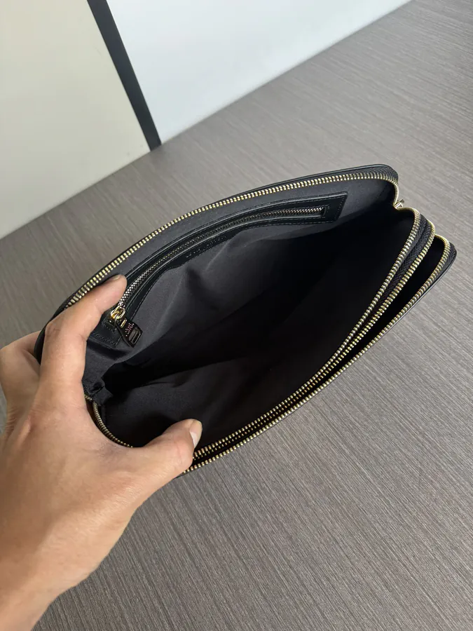 LV Double Zip Password Lock Bucket Bag