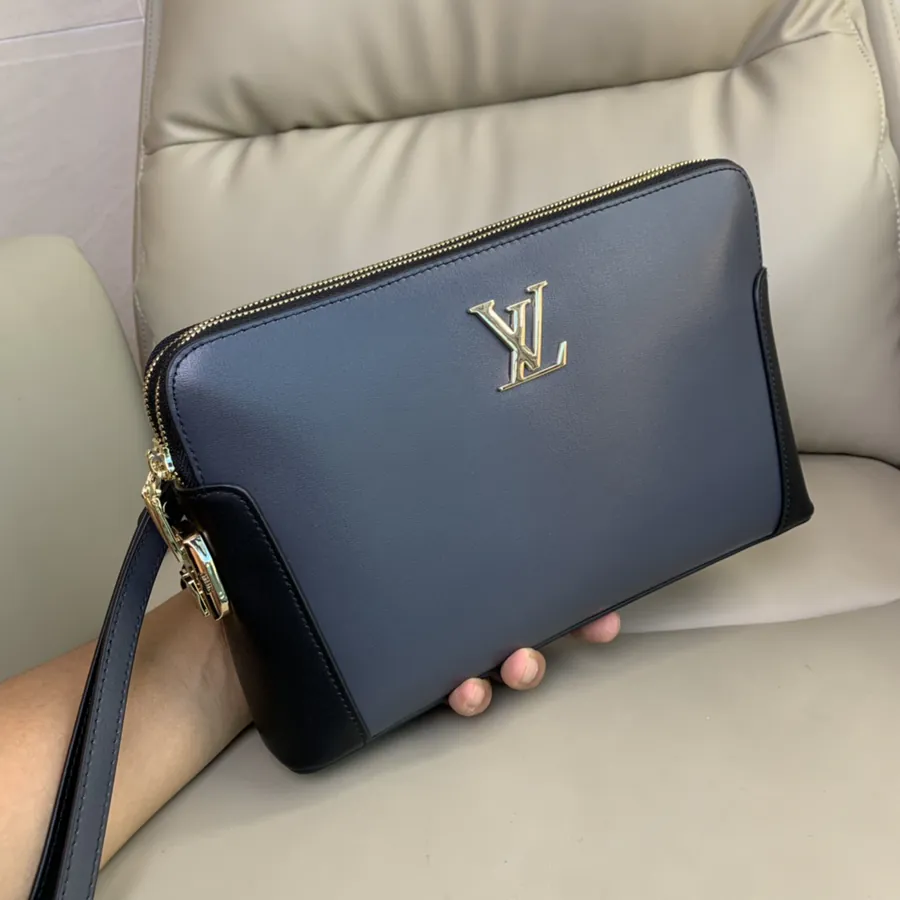 LV Double Zip Password Lock Bucket Bag