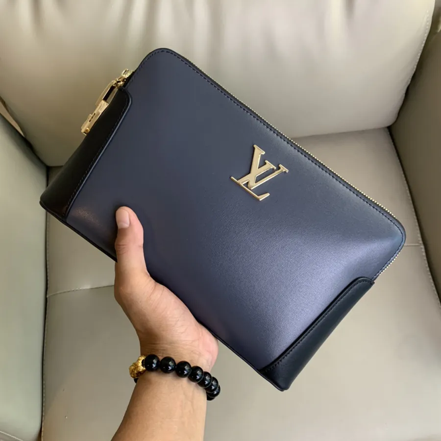 LV Double Zip Password Lock Bucket Bag