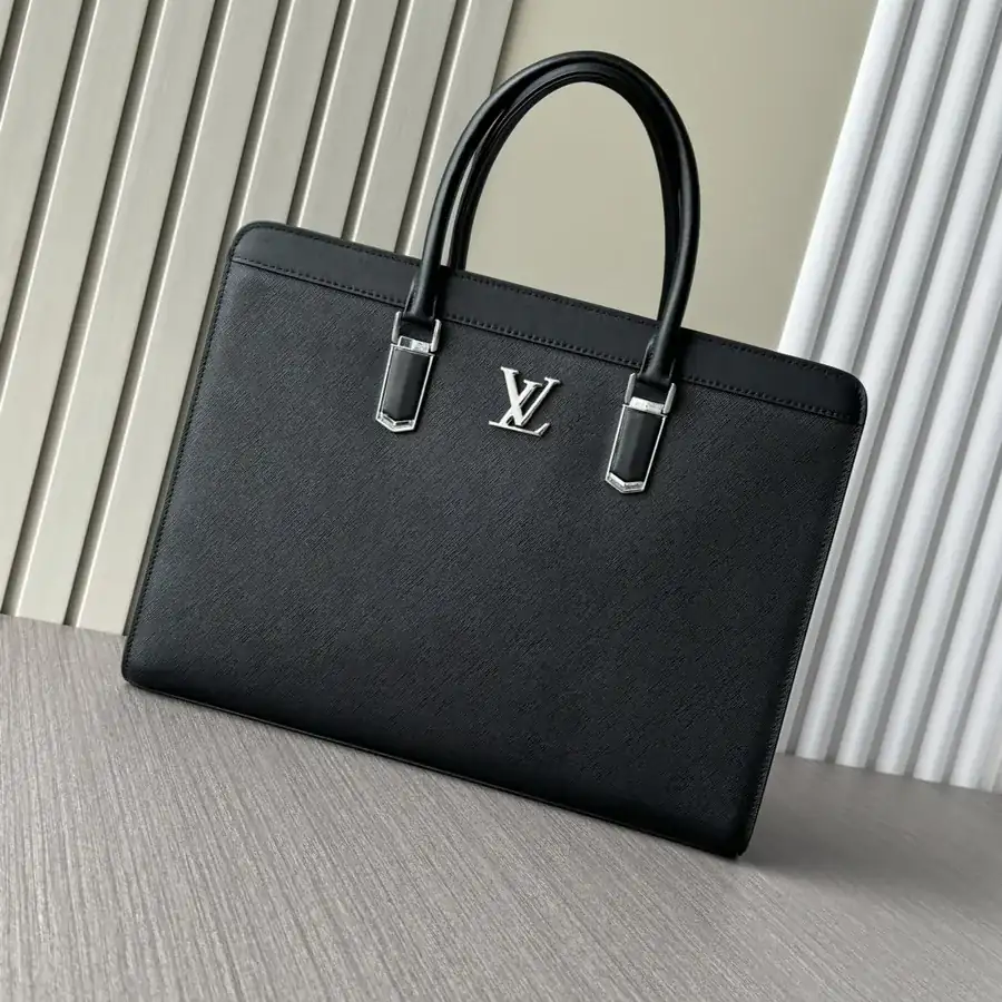 LV Password Lock Briefcase Premium Italian Calfskin, Elegant Design