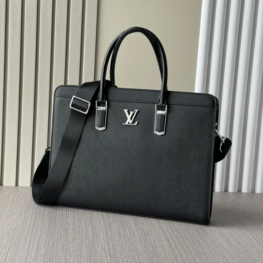 LV Password Lock Briefcase Premium Italian Calfskin, Elegant Design