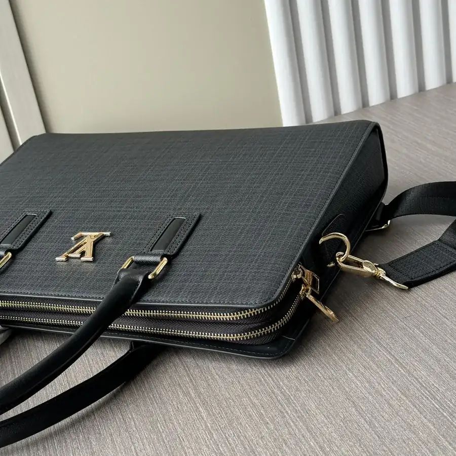 LV Double Zip Tote Bag Premium Leather, 2813 1 Size