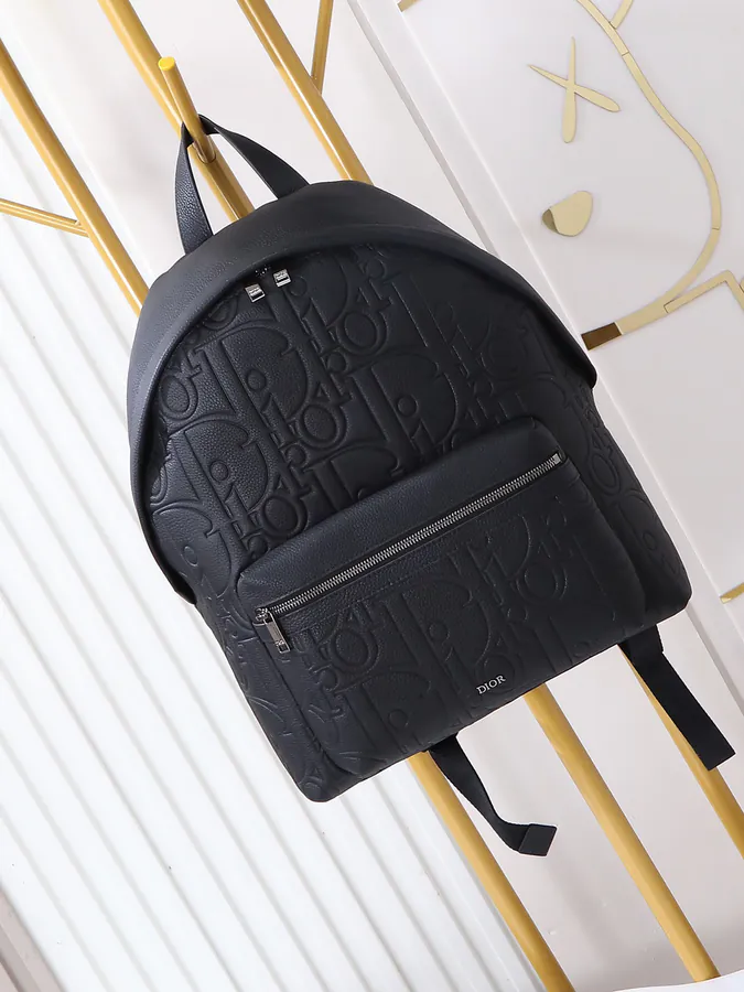 Dior Rider 2.0 Zip Backpack Black with Gravity Print
