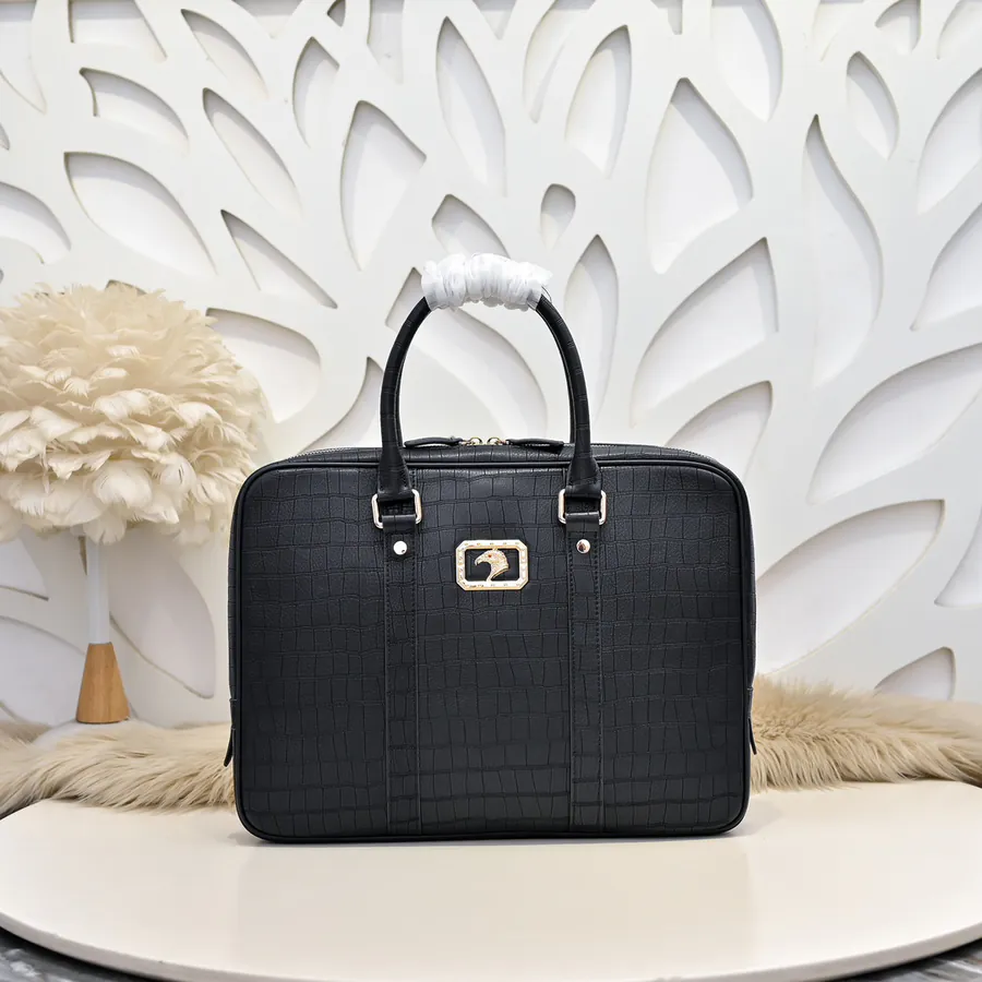 Stefano Ricci Men's Latest Briefcase Grained Calfskin, Elegant Hardware