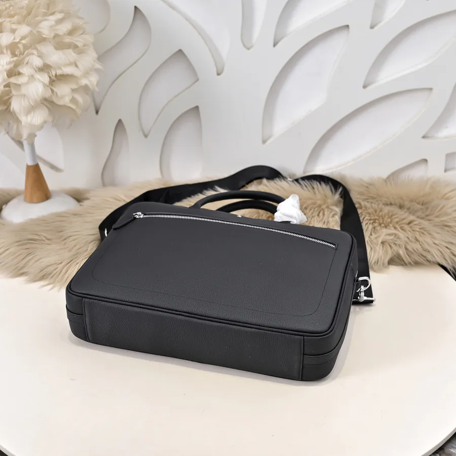 MONT BLANC Men's Briefcase Premium Calfskin, Elegant Design