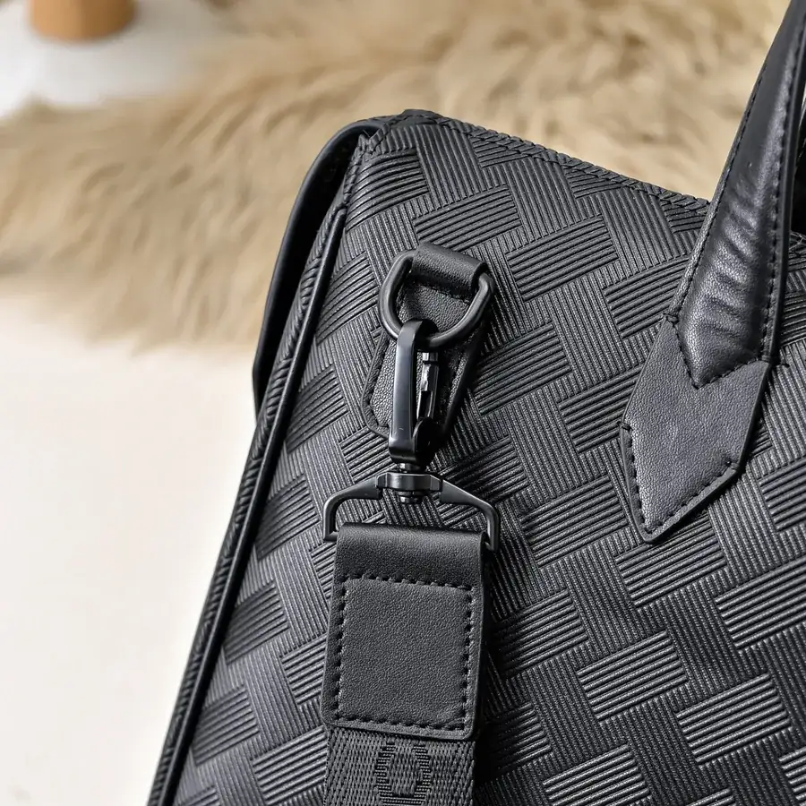 MONT BLANC Men's Briefcase Premium Calfskin, Elegant Design