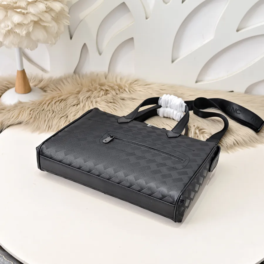 MONT BLANC Men's Briefcase Premium Calfskin, Elegant Design