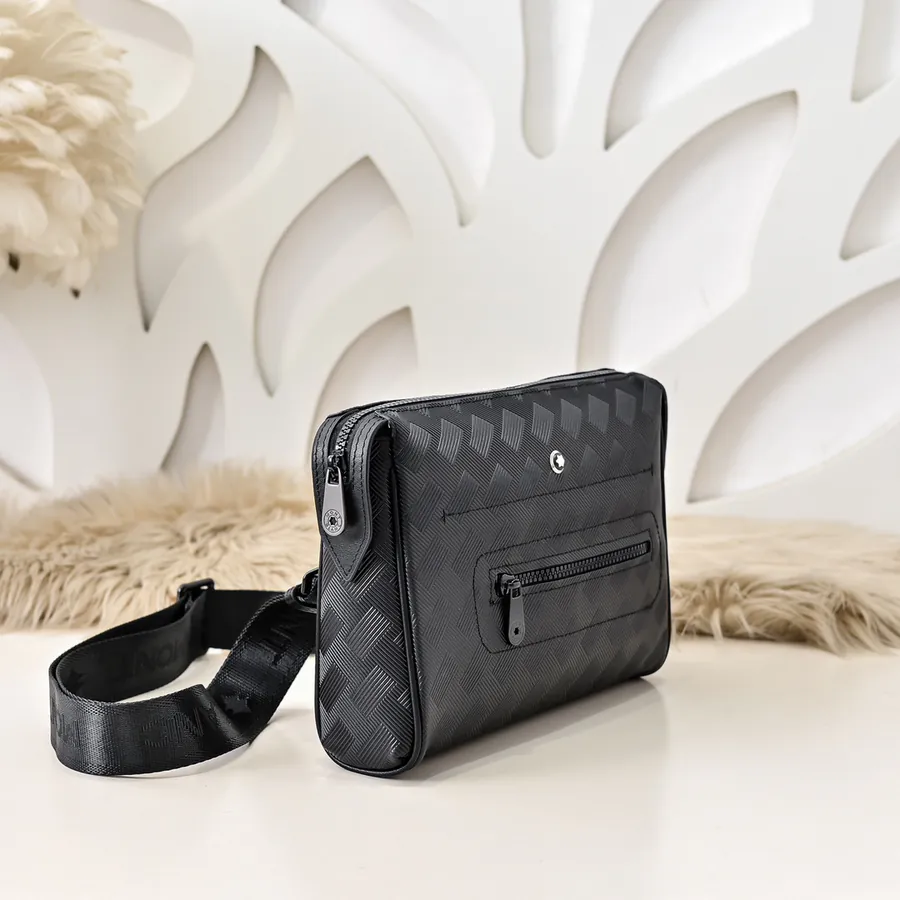 MONT BLANC Men's Crossbody Bag Premium Leather, Elegant Design