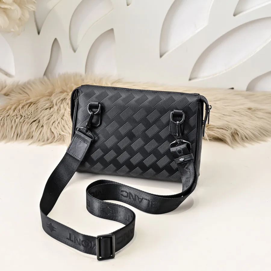 MONT BLANC Men's Crossbody Bag Premium Leather, Elegant Design