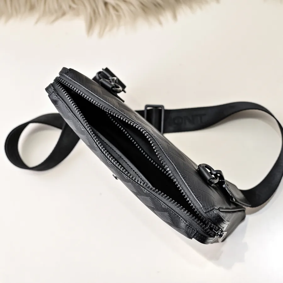 MONT BLANC Men's Crossbody Bag Premium Leather, Elegant Design