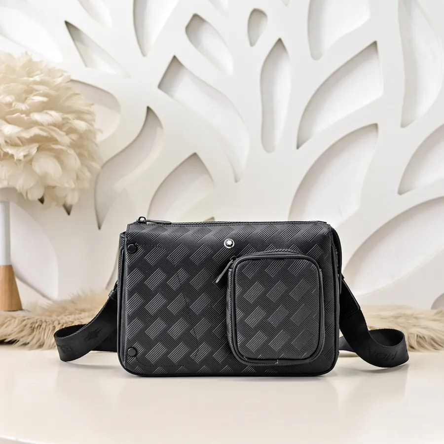 MONT BLANC Men's Crossbody Bag Premium Leather, Elegant Design