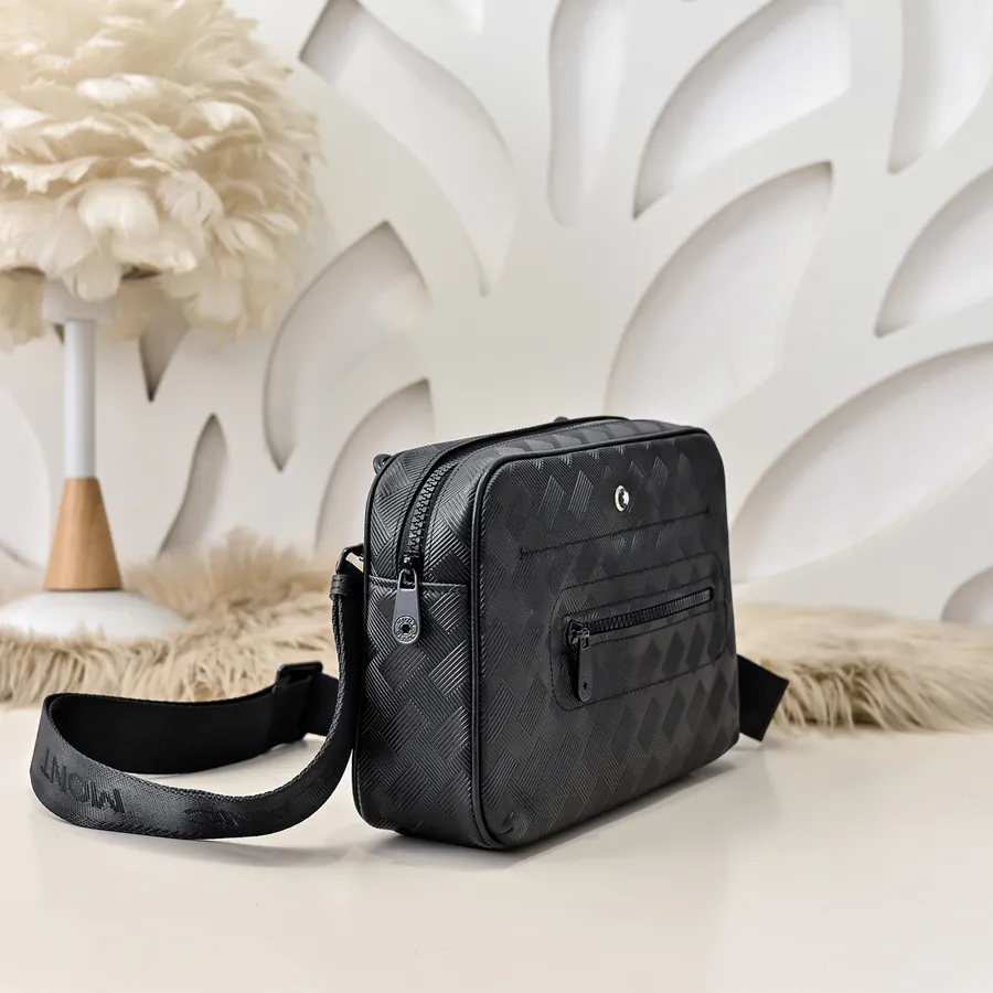 MONT BLANC Men's Crossbody Bag Premium Leather, Elegant Design