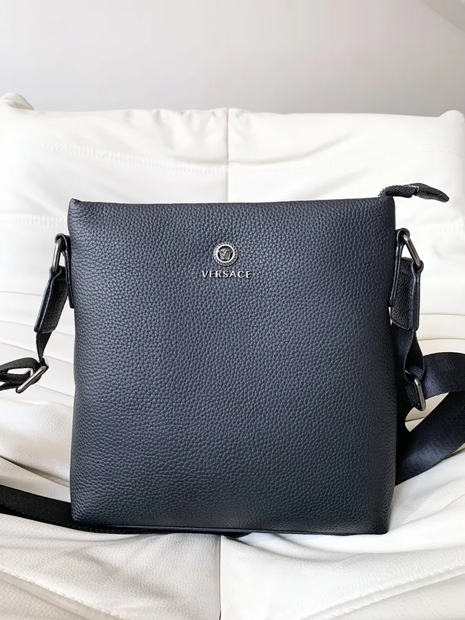 Versace Men's Grained Calfskin Briefcase