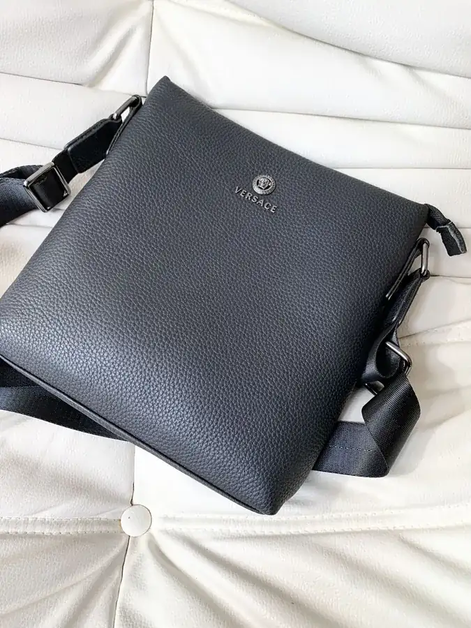Versace Men's Grained Calfskin Briefcase