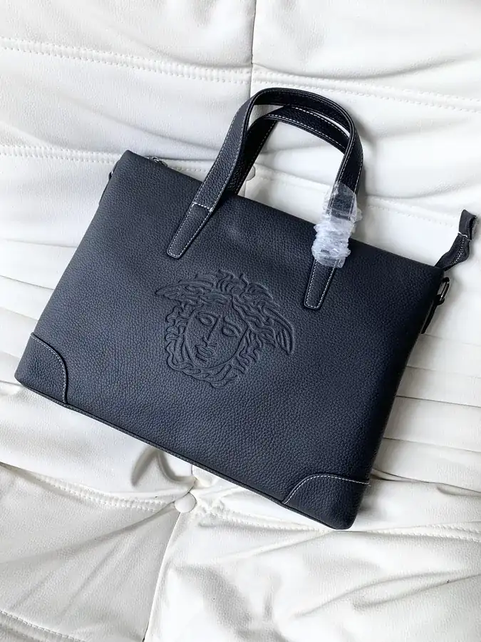 Versace New Bucket Bag in Grained Calfskin