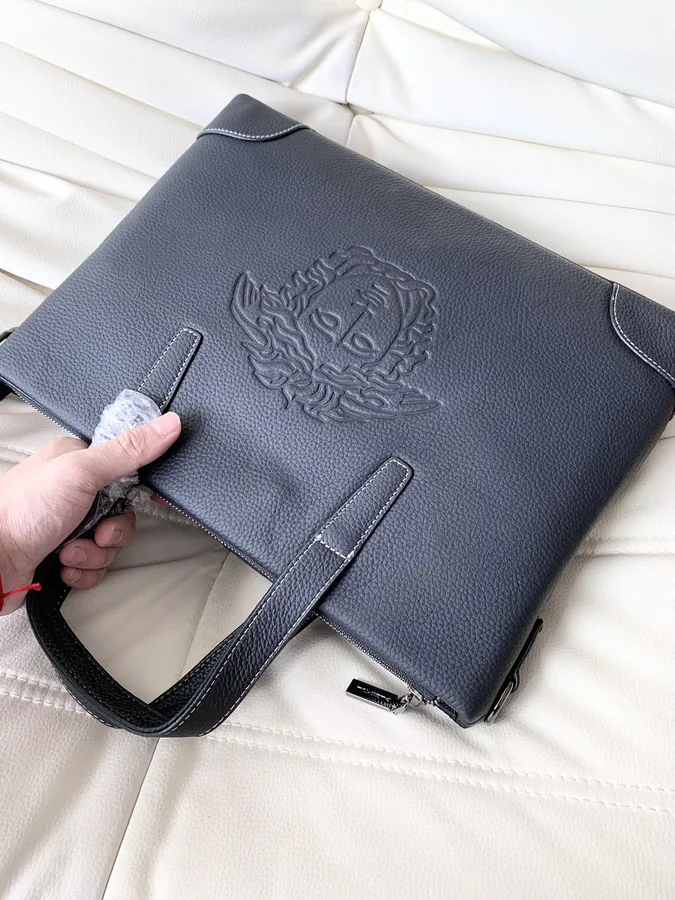 Versace New Bucket Bag in Grained Calfskin