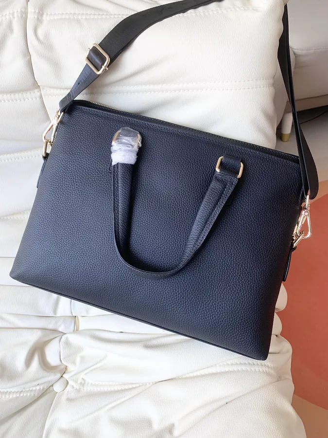 Versace 905 9 Men's Briefcase Premium Leather Crossbody Bag