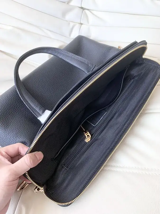Versace 905 9 Men's Briefcase Premium Leather Crossbody Bag