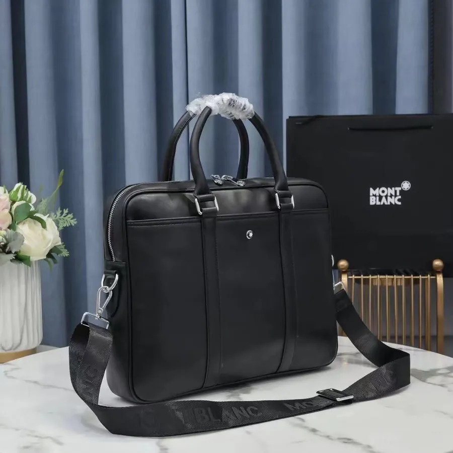 New MB M9711 Leather Briefcase