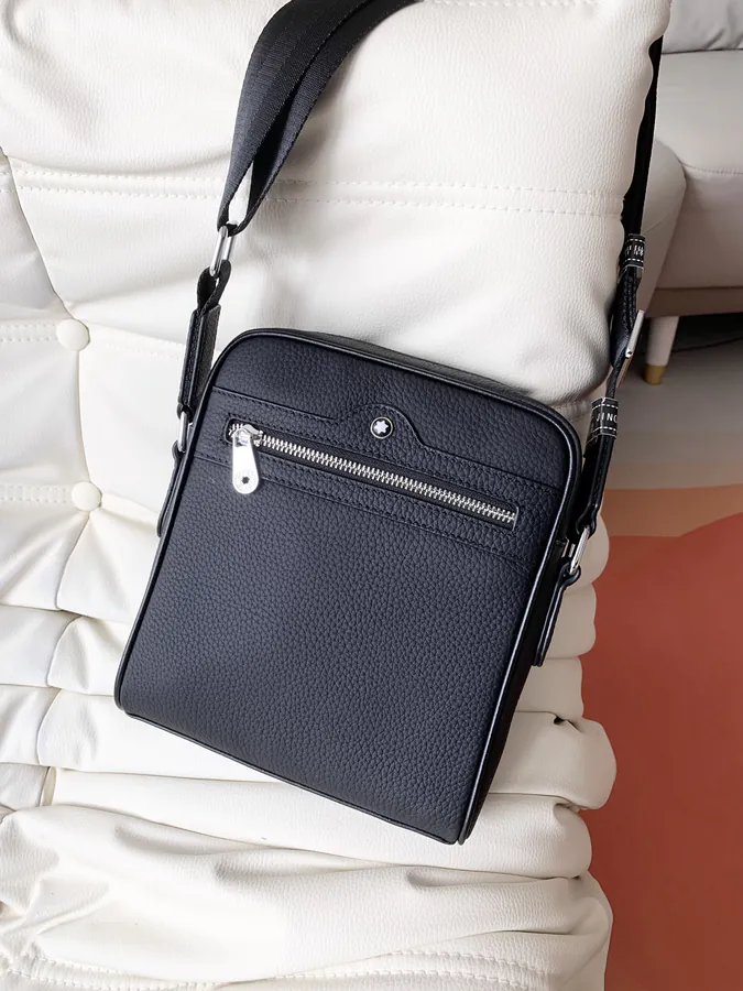 New MONTBLANC Shoulder Bag with Grained Calfskin