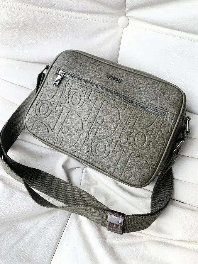 Dior Men's Crossbody Bag Premium Grained Calfskin