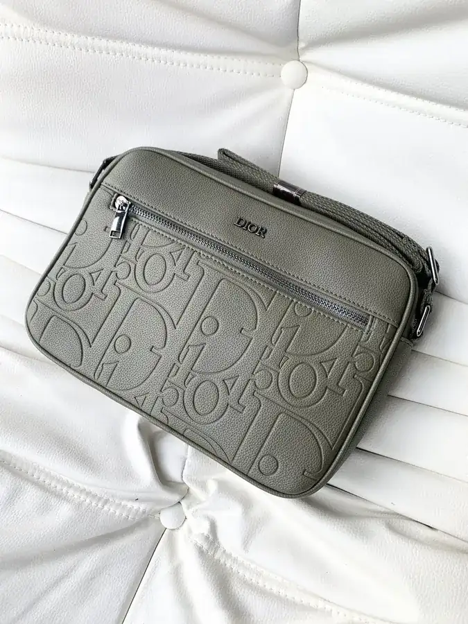 Dior Men's Crossbody Bag Premium Grained Calfskin