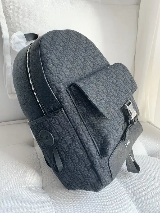 DIOR 23 New Explorer Series Men's Monogram Canvas Double Shoulder Bag