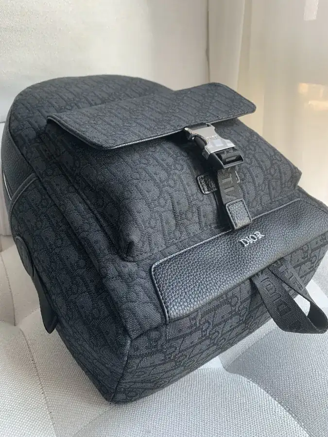 DIOR 23 New Explorer Series Men's Monogram Canvas Double Shoulder Bag