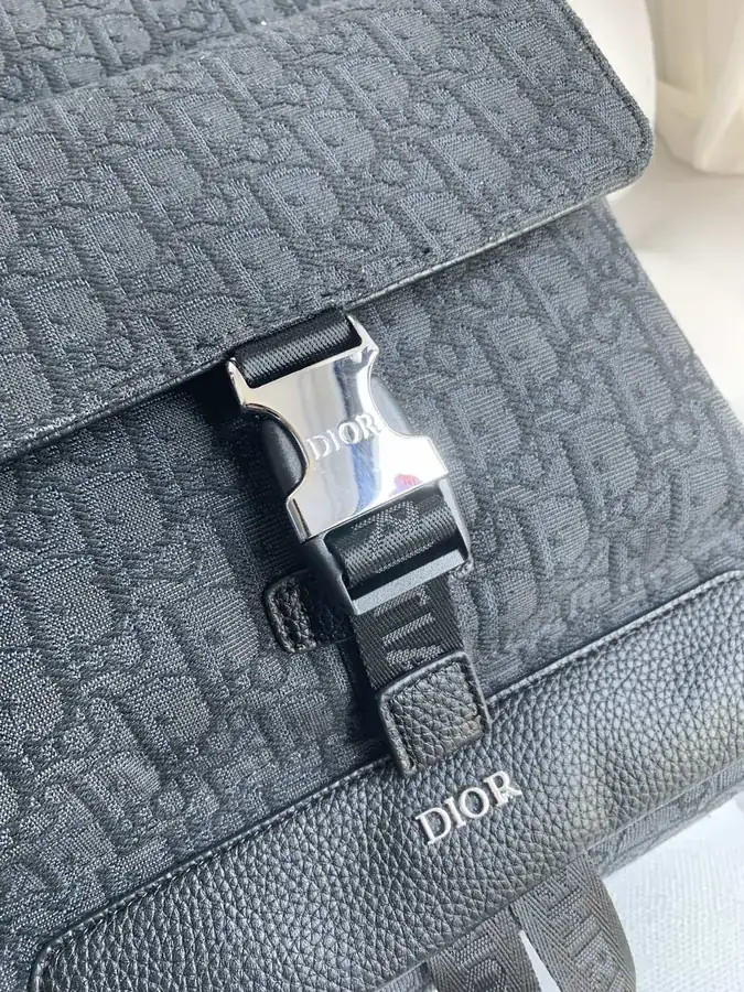 DIOR 23 New Explorer Series Men's Monogram Canvas Double Shoulder Bag