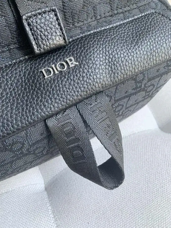 DIOR 23 New Explorer Series Men's Monogram Canvas Double Shoulder Bag