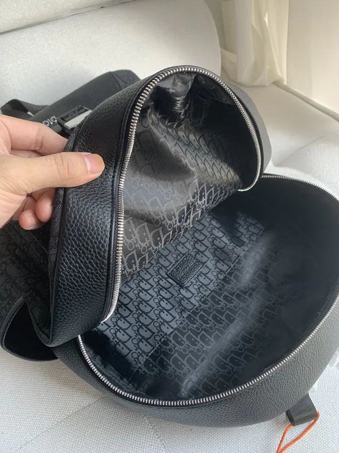 DIOR 23 New Explorer Series Men's Monogram Canvas Double Shoulder Bag