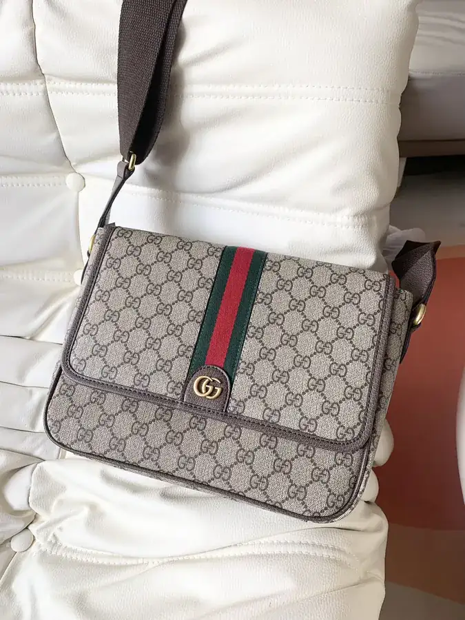 Gucci New Crossbody Bag Premium Leather and PVC Pattern