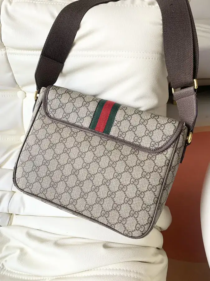 Gucci New Crossbody Bag Premium Leather and PVC Pattern