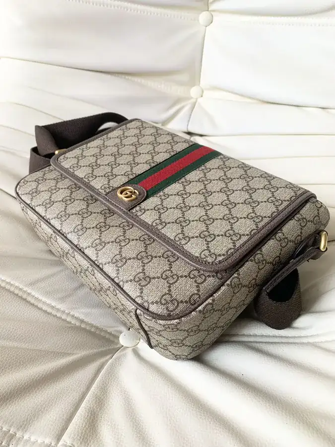 Gucci New Crossbody Bag Premium Leather and PVC Pattern