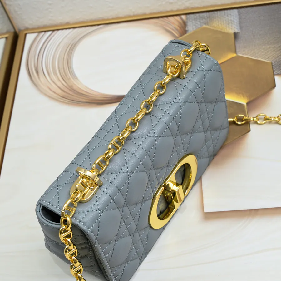 Dior Latch Five Compartment New Vine Pattern Small Calfskin Bag