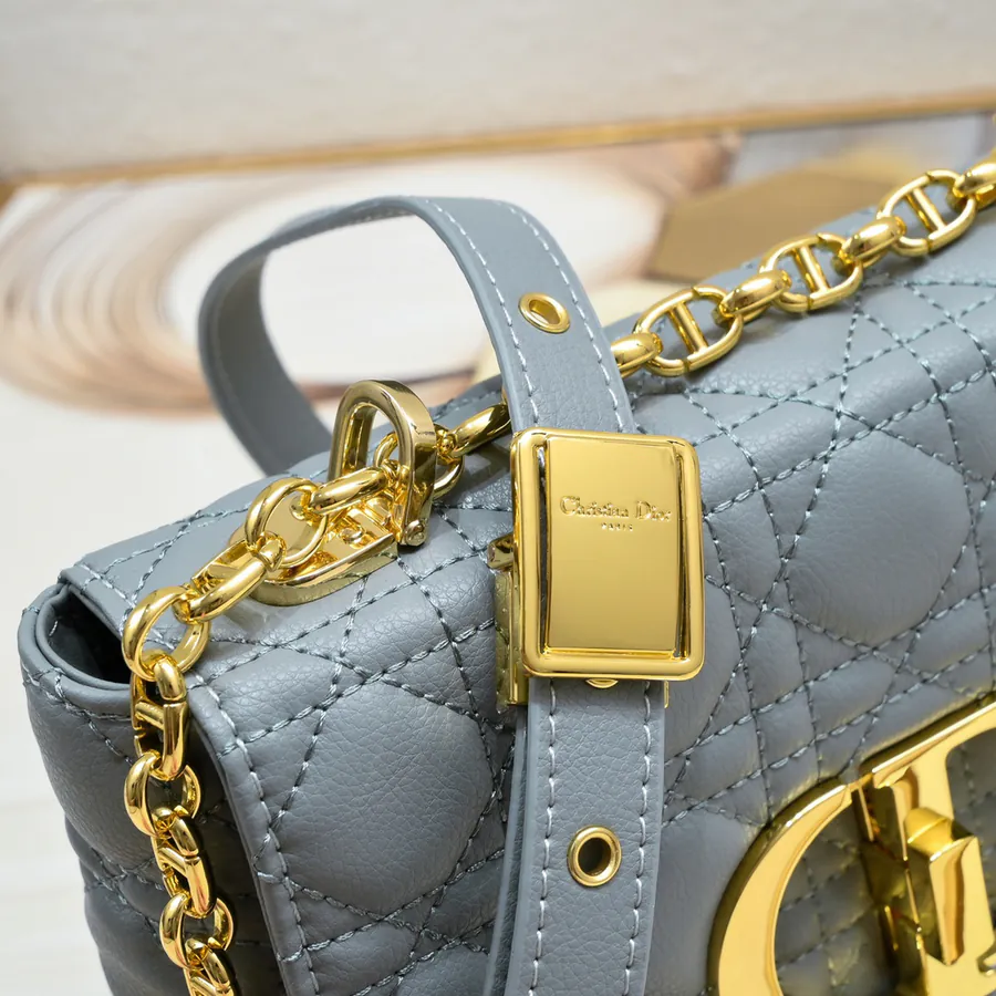 Dior Latch Five Compartment New Vine Pattern Small Calfskin Bag