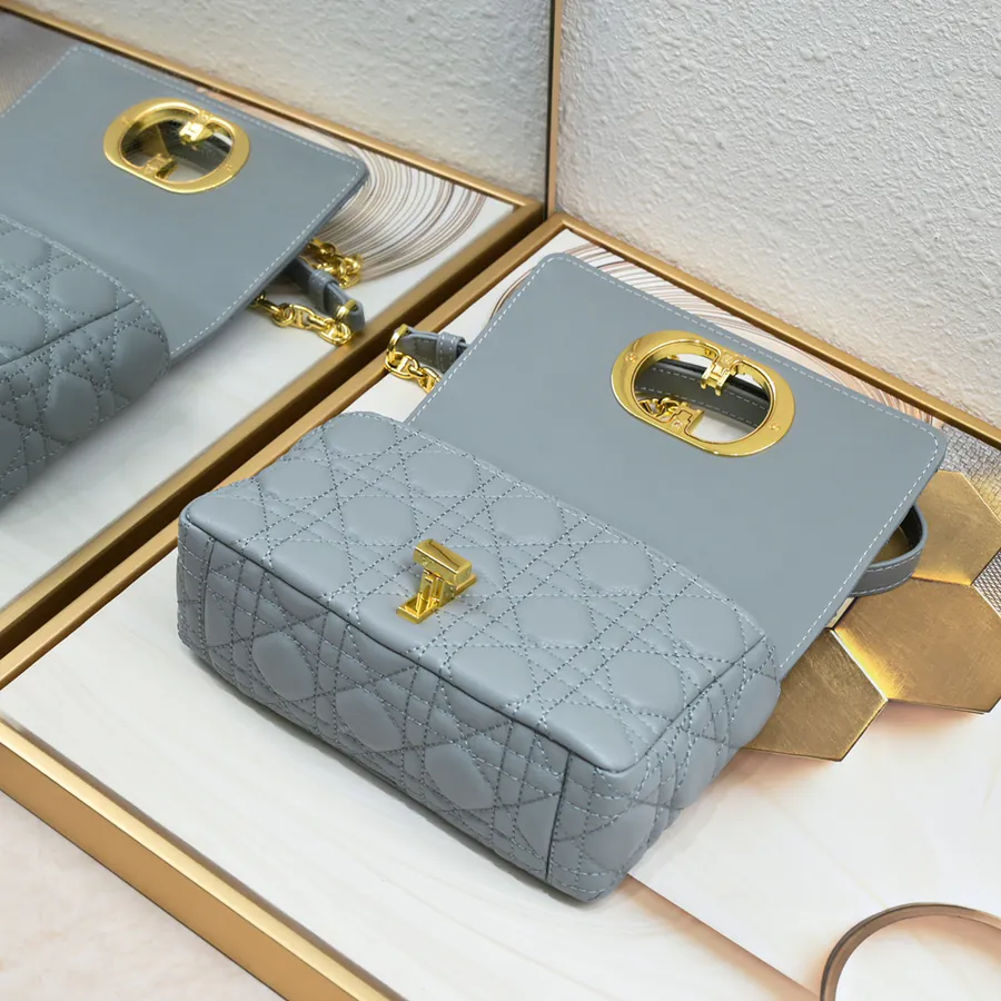 Dior Latch Five Compartment New Vine Pattern Small Calfskin Bag