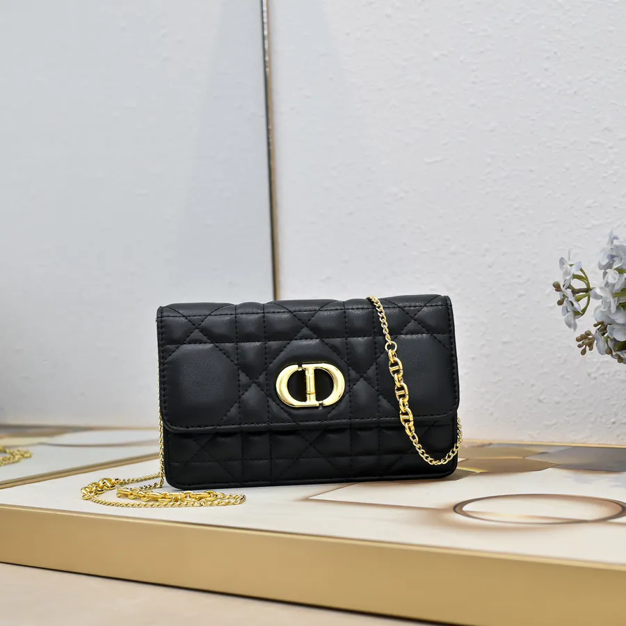 Miss Caro Chain Bag with Oblique Print