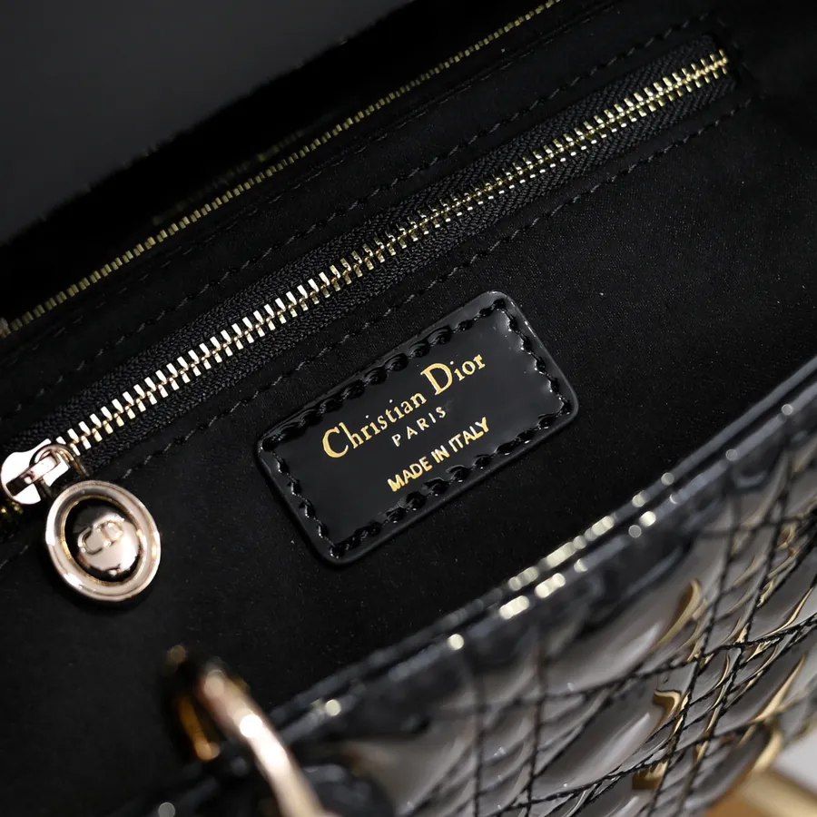 My Lady 200 Five Panel Lacquered Calfskin Crossbody Bag