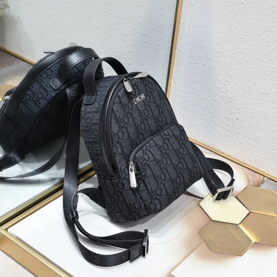 Mini Dior Backpack with Oblique Print