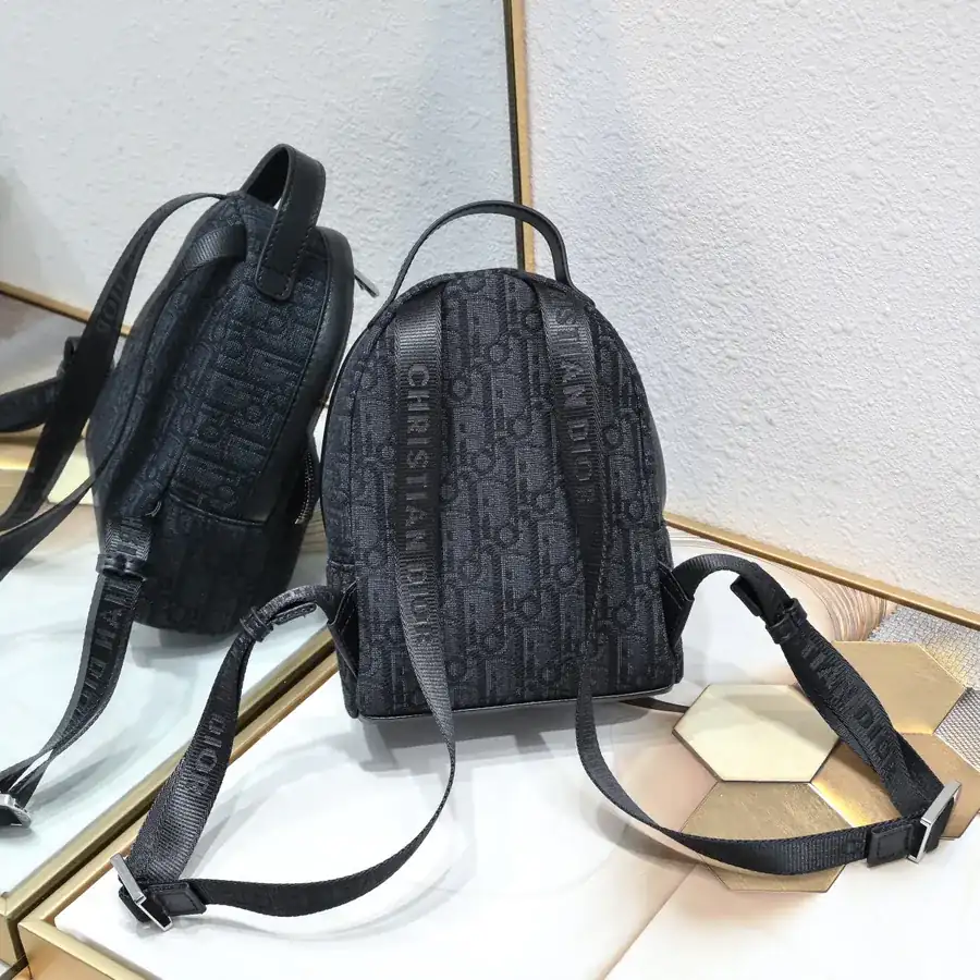 Mini Dior Backpack with Oblique Print