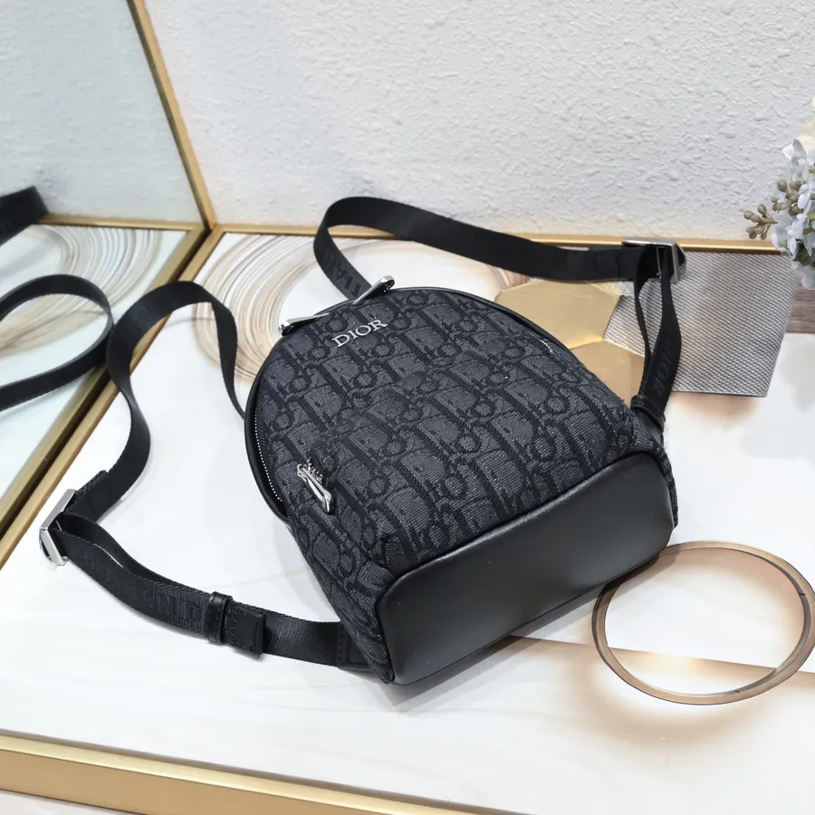 Mini Dior Backpack with Oblique Print