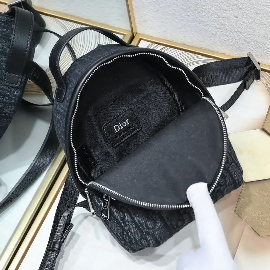 Mini Dior Backpack with Oblique Print