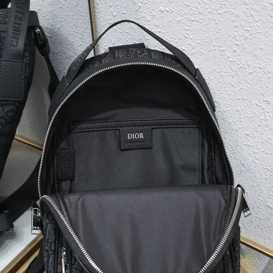 Rider Inspired Oblique Print Crossbody Bag Black
