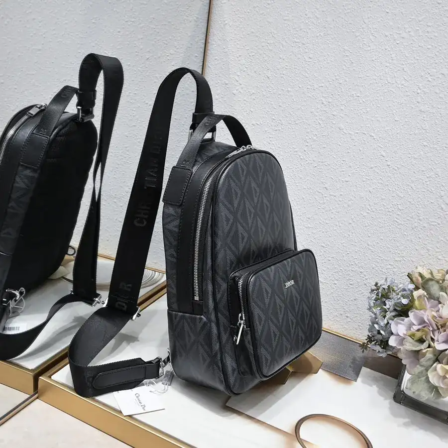 Rider Inspired Oblique Print Crossbody Bag